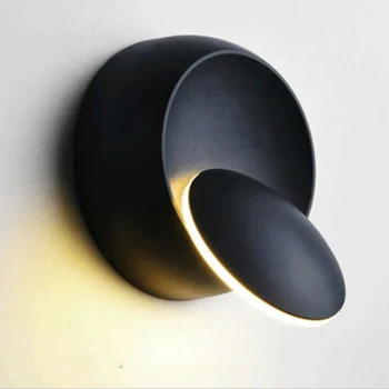 

360° Rotation adjustable Modern LED Wall Light Fixture Bedroom Bedside Corridor Sconce Lamp Creative black white reading lamp