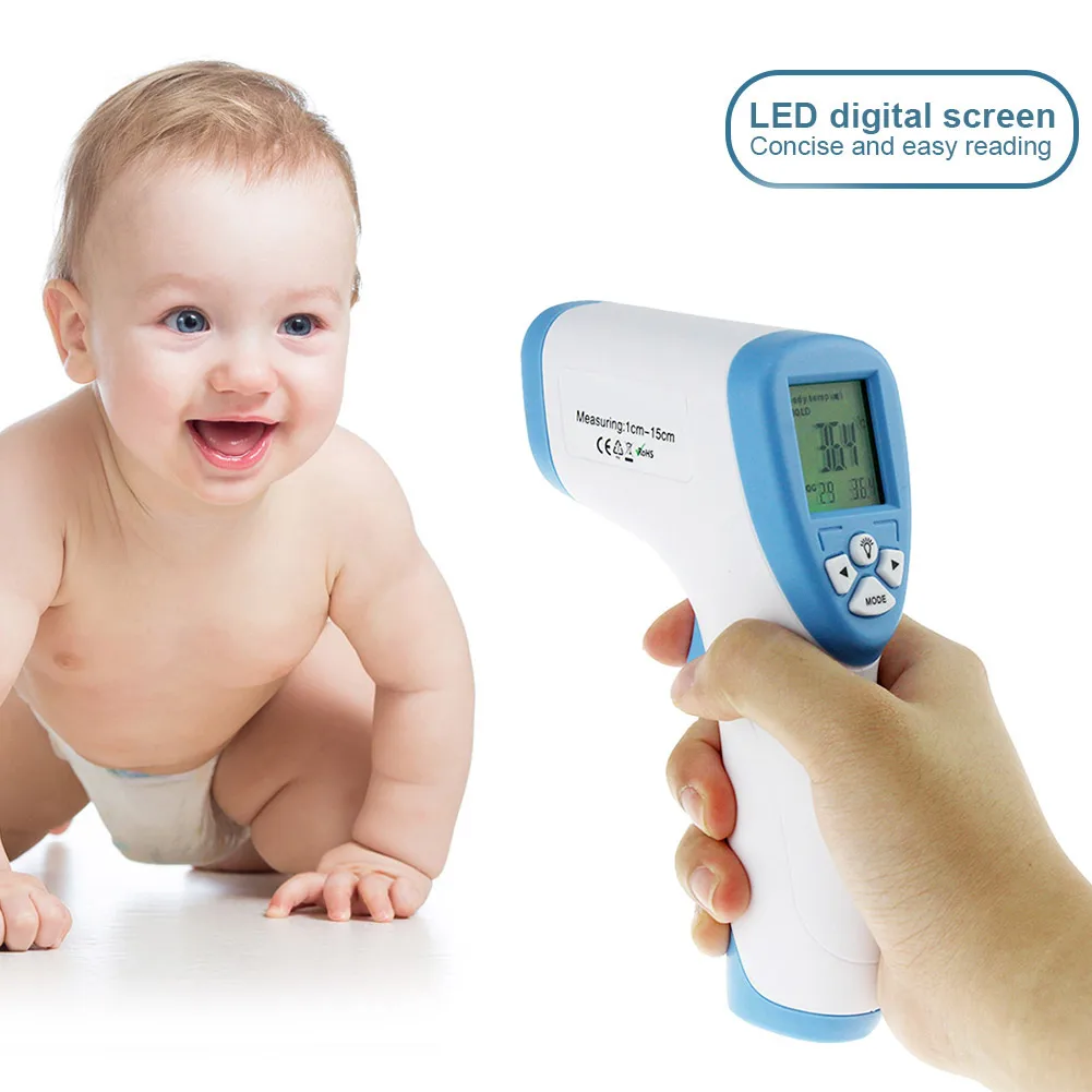 

Digital Infrared Baby Thermometer LCD Non-Contact IR Forehead Ear Thermometer Household Body Temperature Measurement Tool