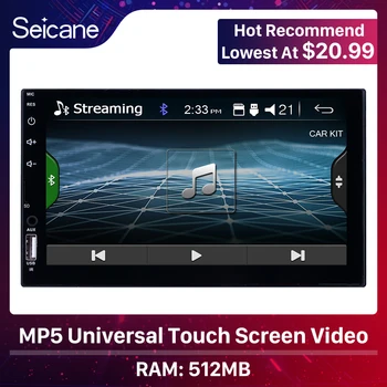 

Seicane MP5 Universal Touch Screen Video 7'' Car radio RAM 512M Double din Auto Radio Player Bluetooth Backup Camera car stereo