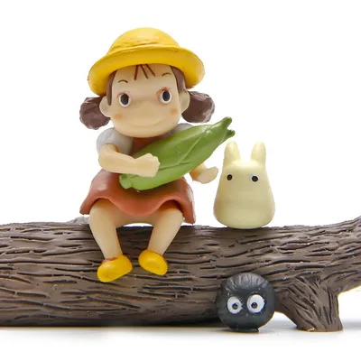 Новые 3 см декоративная игрушка Тоторо Унесенные призраками Zakka аниме Рисунок 4 шт./компл. смолы Материал декор для автомобиля горшечные