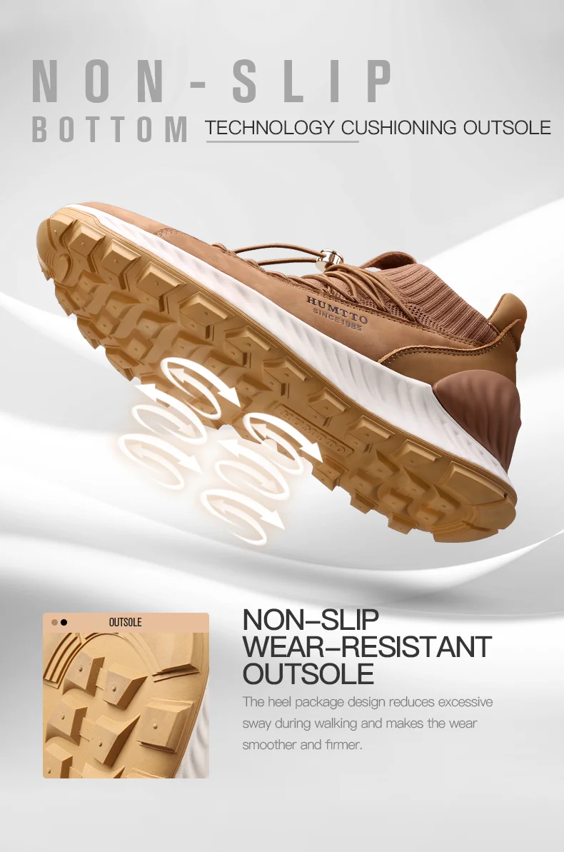 Humtto Мужская прогулочная обувь уличные модные кроссовки из натуральной кожи дышащие удобные противоскользящие пшеницы черный