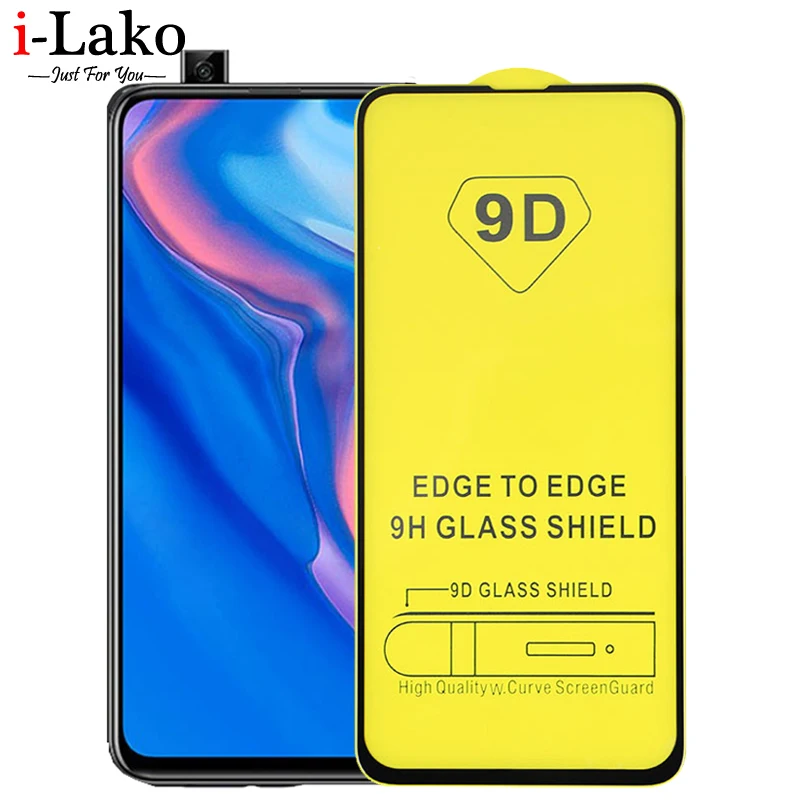 

For P Smart Z Full Cover Full Glue Glass Film Tempered Glass Screen Protector With Backplane For Huawei Y9 Prime 2019