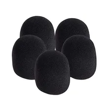 5 шт./упак. черная крышка микрофона этап пены мяч-Тип микрофон Анти вытирания слюней младенцев ветрового стекла для микрофонов новые размеры 8,5 x6x5cm