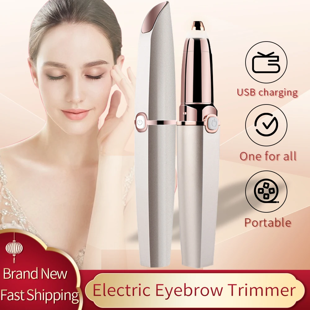Recargable recortador eléctrico de cejas maquillaje depiladora indolora Mini afeitadora Razors portátil utensilio para eliminar el vello Facial mujeres depiladora