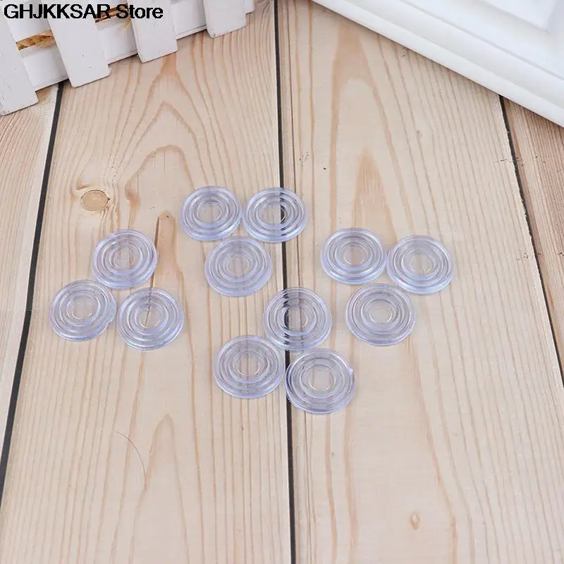 furniture toughened glass table top 100PCS non-slip insulating sucker transparent silicon soft rubber tea mat | Обустройство дома