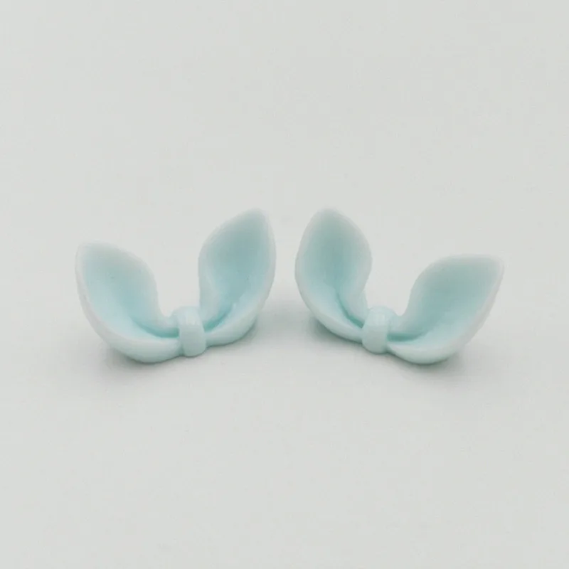 Blue bow 10/20/30 шт милые 3D кроличьи уши Луки плоская полимерная Цвет DIY рукоделия Basteln аксессуары для волос декоративный Материал - Цвет: Blue bow