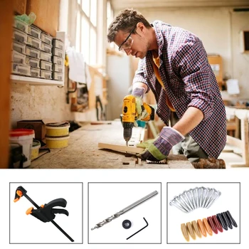 

DIY Carpentry Tools Woodworking Pocket Hole Jig Kit 15°Drill Guide Set Hole Puncher Locator Jig Drill Bit Set Wholesale A27