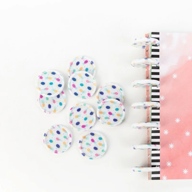 

Переплетные диски для блокнота с отверстием в форме гриба, 35 мм, 100 шт., новые пластиковые переплетные кольца, кольца для блокнота, планировщика, школьные принадлежности