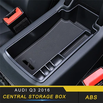 

For Audi Q3 8U 2016 2017 2018 Car Styling Central Armrest Storage Box Organizer Case Interior Accessories