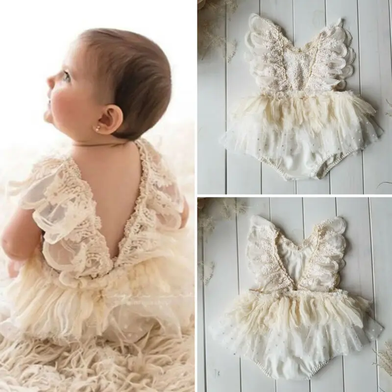Платье-комбинезон принцессы с юбкой-пачкой для девочек кружевной комбинезон с цветочным рисунком для новорожденных девочек, боди, платье-пачка, одежда для детей от 0 до 24 месяцев