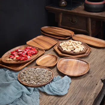 

Walnut Wood Pallet Rectangular Japanese Style Household Tray
