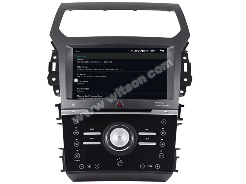 WITSON S300 Android 9.0 CAR DVD for Manual AIR FORD EXPLORER 8 Octa Core 4GB RAM 32GB flash GPS+GLONASS+WIFI/4G+DSP+DAB+OBD+TPMS