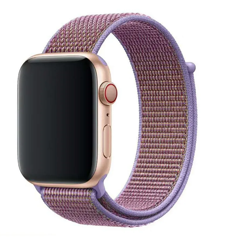 Цветной нейлоновый ремешок для часов Apple Watch 38 мм 42 мм спортивный тканый браслет Ремешки для I-Watch серии 1 2 3 4 ремешок для часов - Цвет: NEW Lilac