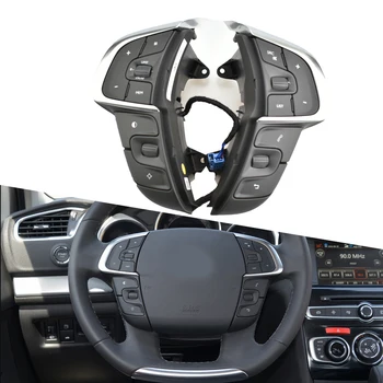 

steering wheel control button cruise with speed limit phone volume switch multifunction button for c-itroen C4 DS4