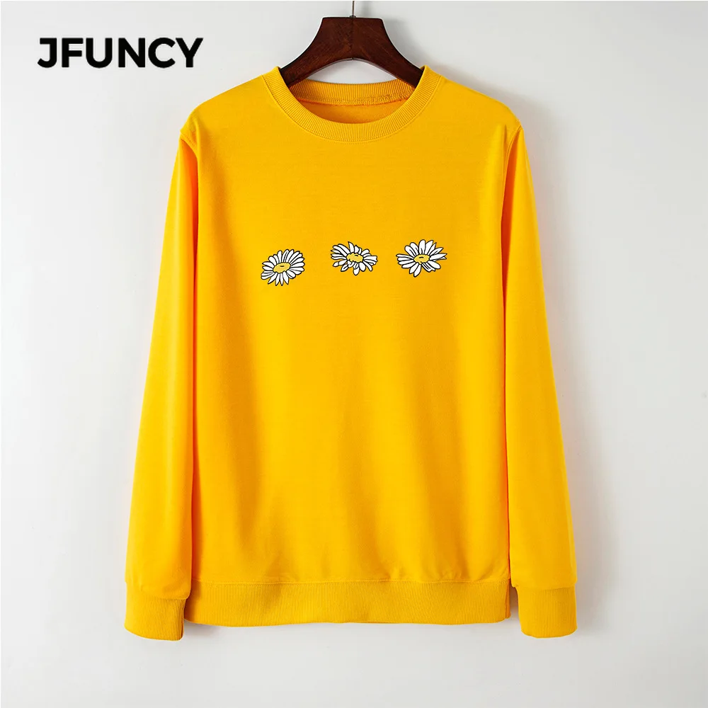 

JFUNCY Oversized Women Hoodie Round Neck Long Sleeve Pullover Woman Casual Hoody 2020 Autumn Print Tops Mujeres Sweatshirt