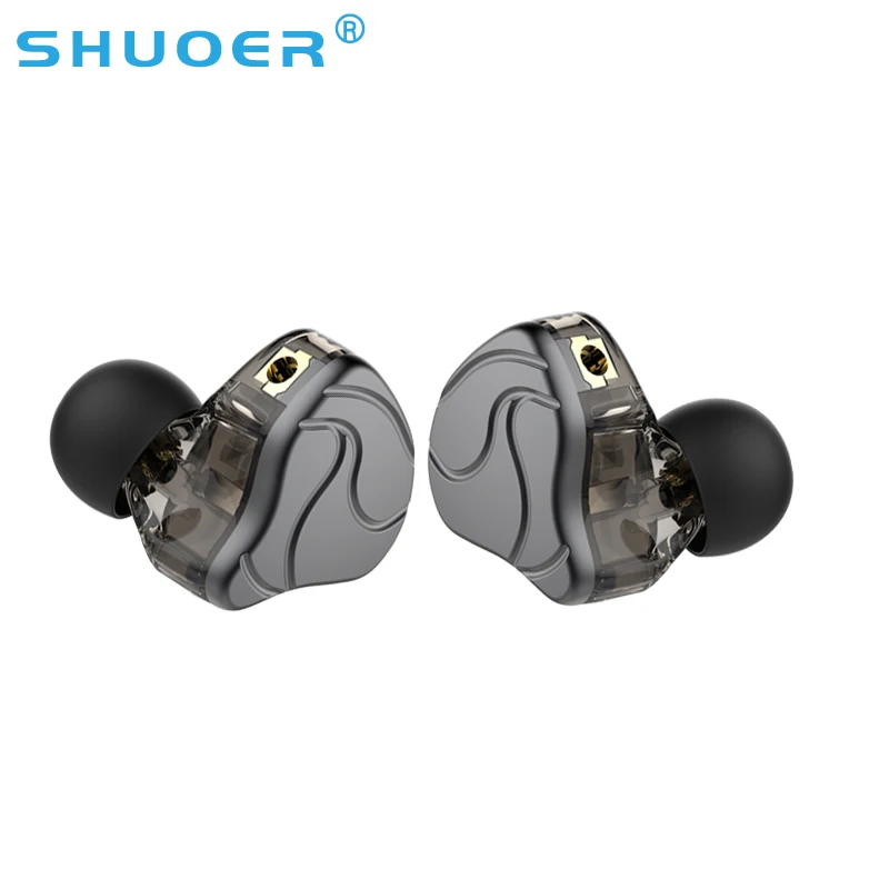 SHUOER S10 1DD+ 2BA гибридные наушники HIFI монитор DJ спортивные наушники гарнитура вкладыши со съемным кабелем