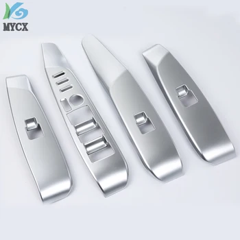

LHD For Toyota Camry XV70 2018 2019 Car Styling Door Armrest Window Lift Button Cover Trim Accessories Matte Silver ABS Chrome