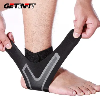 Getinfit Compressie Enkel Protectors Anti Verstuiking Outdoor Basketbal Enkelbrace Ondersteunt Bandjes Bandage Wrap Voet Sport Veiligheid