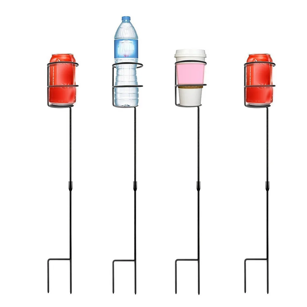 

Organizer Bottle Rack Camping Black Dinnerware Storage Container Garden Iron Shelf Portable Picnic BBQ Stake Outdoor Party