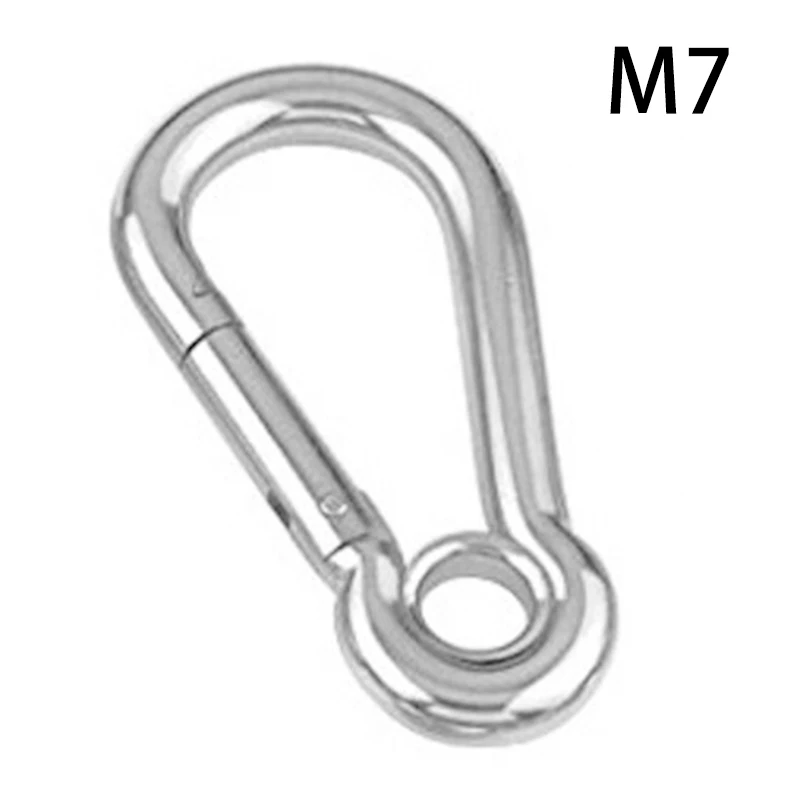 

1 Piece M5/M6/M7 Heavy Duty Carabiner Snap Hook With Eyelit 304 Stainless Steel