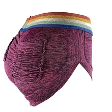 Женская Высокая Талия Ruched Lift тренировочные трико эластичные Йога Обтягивающие шорты Йога Пилат Для Бега Спортзала фитнеса Короткие штаны дышащие