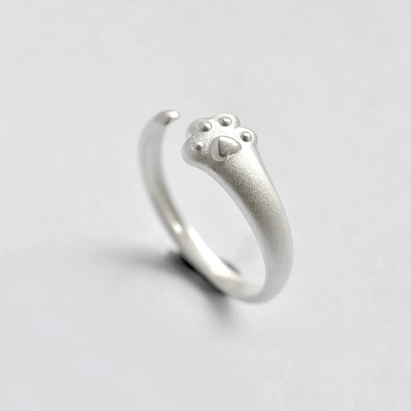 Ring for Men Women Japanese Style Cute Cat Ring Simplicity Fashion Jewelry  Gifts Blue Rhinestone Eyes Dog Rings
