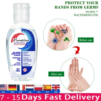 

Verntion 50ml Hand Sanitizer Gel Anti-Bacteria Moisturizing Liquid Disposable No Clean Waterless Antibacterial Hand Gel