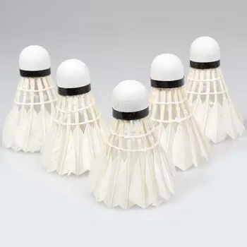 

5pcs Duck Feather Shuttlecock Bird White Badminton Ball Game Sport Training Hot Promotion