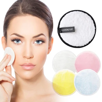 

Reusable Soft Cleaner Sponge Puff Flutter Wash Cleaning Cotton Flapping Wet Sponge Face Cleansing Powder Makeup Remover Puff