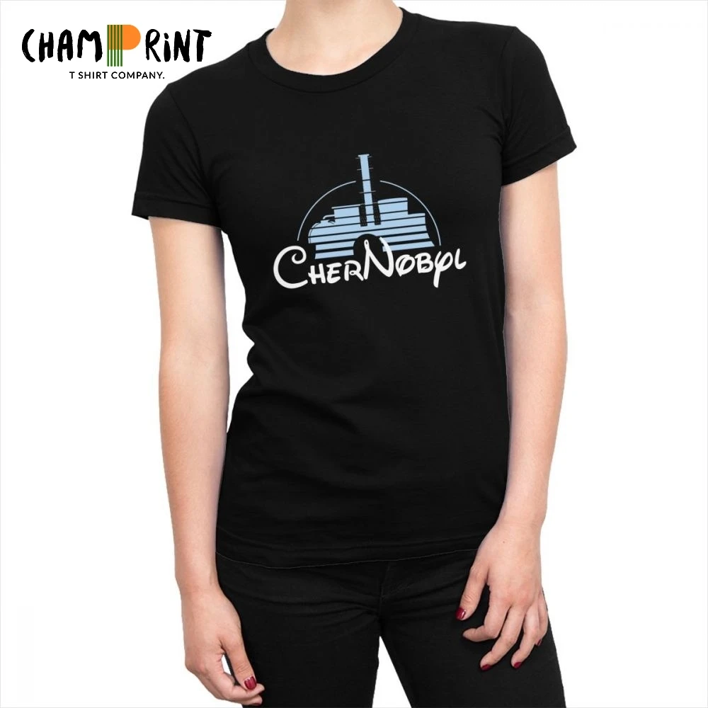 

Nuclear Disaster Chernobyl Tshirt Geek Ukraine Radiation Vintage T-shirts Women Harajuku Tees Top Cotton Female Clothing Printed