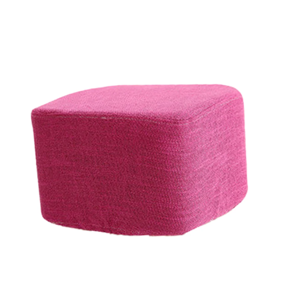 Linen Cotton Ottoman Cover Square Stool Covers Slipcover for Footstool Decor, 8 Colors choice