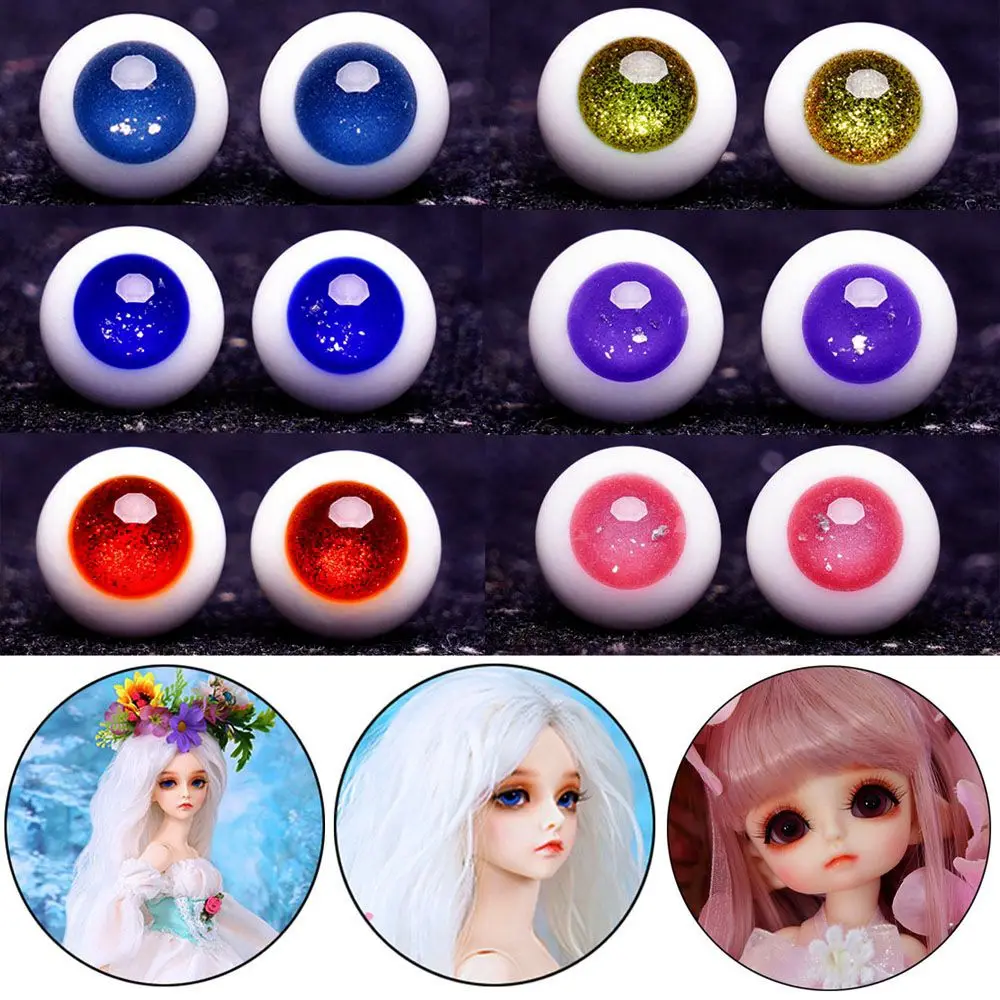 8/10mm Doll Glass Eyes Multicolor Cute Safety Eyeball for Dolls Animal Toys DIY Doll Making Crafts Dolls Accessories