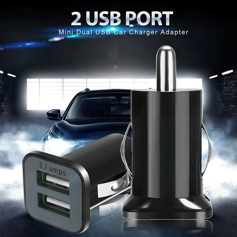 Новый автомобильный Грузовик двойной 2 Порт USB мини зарядное устройство адаптер