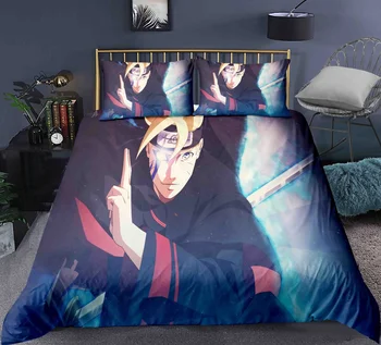 

Comic Naruto Bedding Set Bedroom Decor Hypoallergenic Microfiber Quilt Cover Doona 1PC Duvet Cover with Pillowcase Dropship
