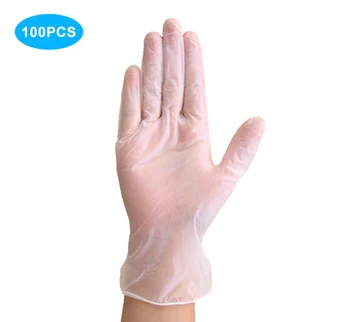 

100PCS / Box Disposable Gloves PVC Protective Glove Thicken Hand Protection Laboratory Baking Available Household Cleaning Glove