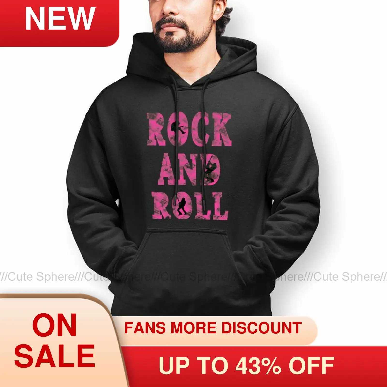 

Autumn R.E.M Rock And Roll Hoodies Cotton Streetwear Pullover Hoodie Long Nice Hoodie Oversize Mens