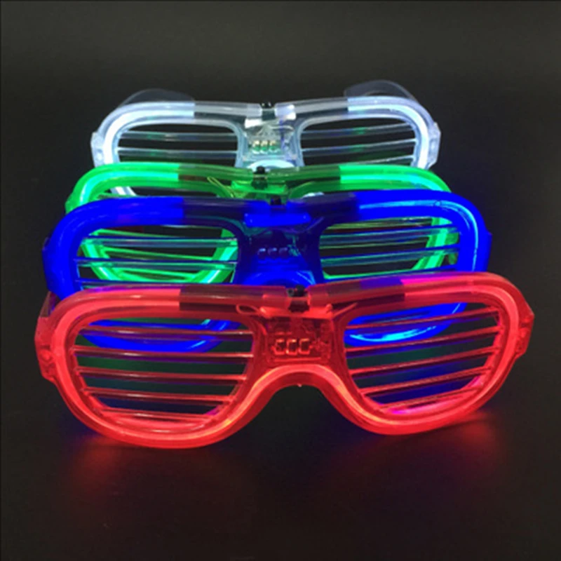 LED Glow Sunglass Window Shades Cold Light Glasses Glowing Holiday