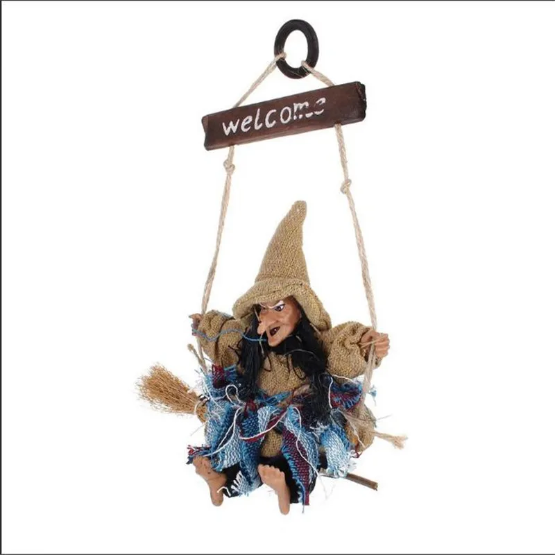 Halloween Arrangement Ghost Decors Festival Bar Decorations Scary Hanging Ghost Flying Witch Pendants Party Horrorible Ornaments - Цвет: As photo show