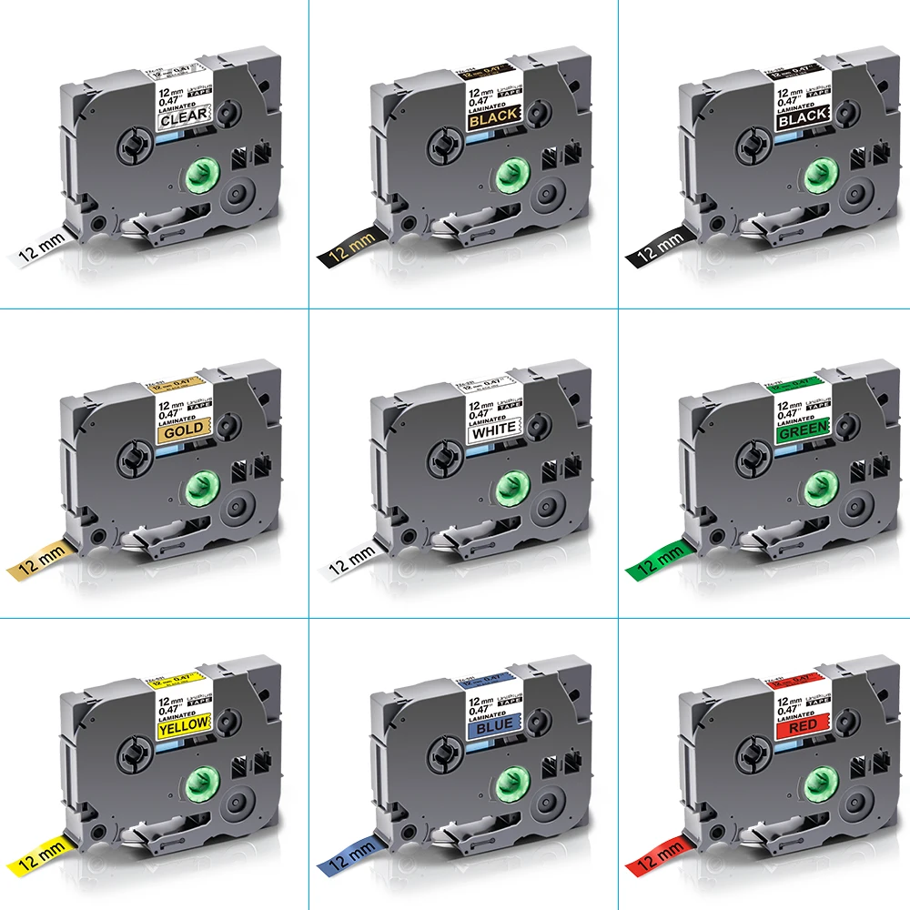 UniPlus TZe131 tze231 tze431 tze531 tze631 tze731 12 мм Принтер этикеток для принтера Brother PT E100 P touch