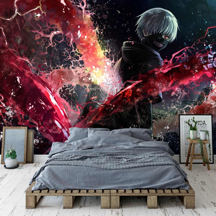 Anime Tokyo Ghoul Wall Murals Ken Kaneki Wallpaper Custom 3d