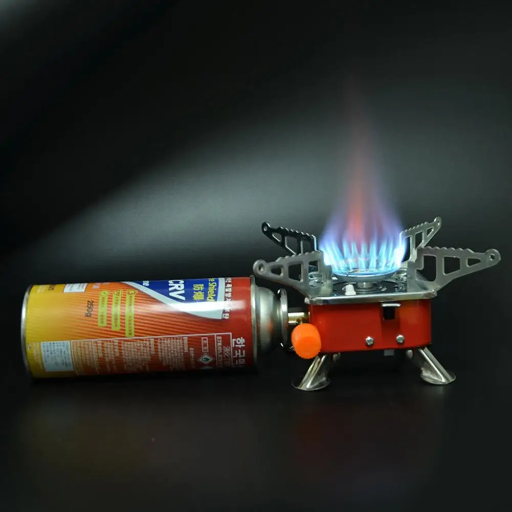 Electronic Ignition Camping Stove Card Type 2800W Aluminum Alloy Folding Outdoor Gas Furnace Outdoor Tools Camping Equipment camping stove