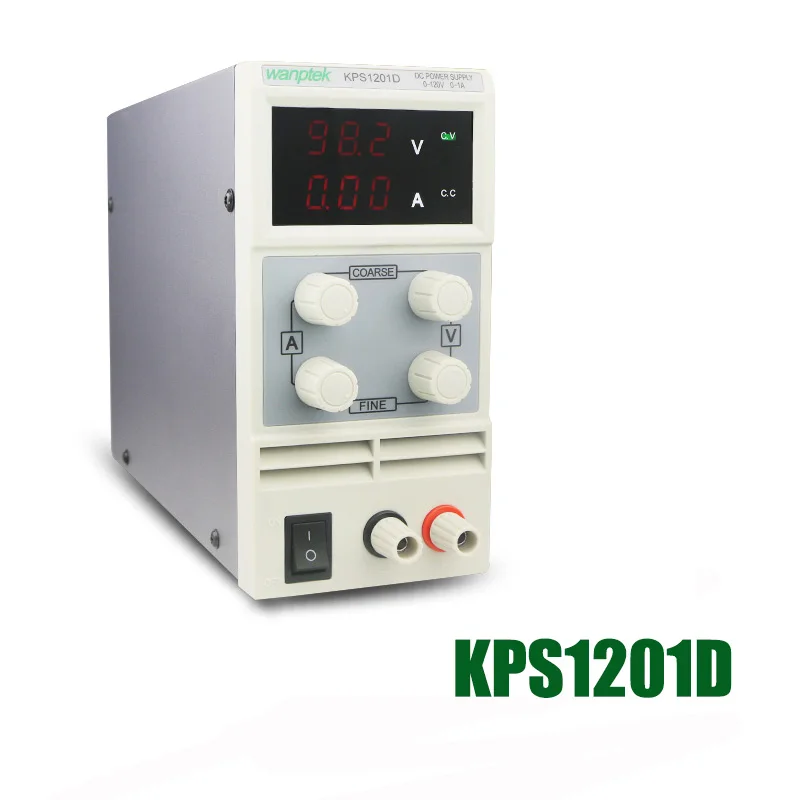 

KPS1201D Adjustable High precision double LED display switch DC Power Supply protection function 120V1A 110V/220V 0.1V/0.01A EU