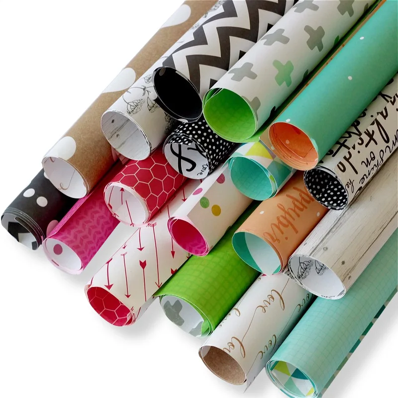 10pcs Double-sided Pattern Gift Wrapping Paper Craft Paper 70*50cm Birthday Gift Paper Bag Cover Paper