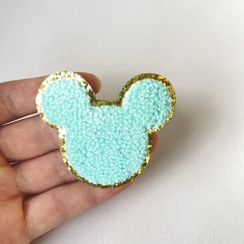 1Pc Sequin Chenille Embroidery Patches Rainbow/Lightning/Heart Patches Appliques Iron On Patches For Children Woman Clothes 