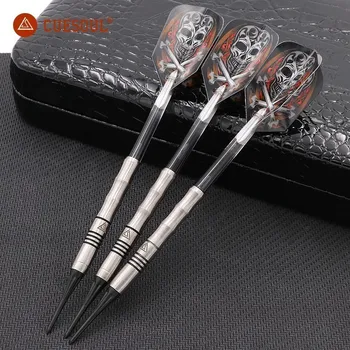 

CUESOUL 3PCS Tungsten Darts 18g Darts Professional Electronic Soft Tip Darts Skull Dardos Feather Flights Indoor Dartboard Games