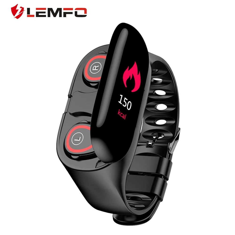 Смарт часы LEMFO M1 Plus AI с Bluetooth наушниками монитор сердечного ритма умный Браслет