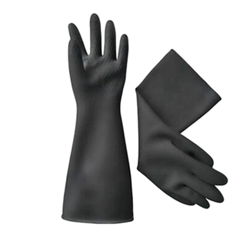 

Chemical Resistant Rubber Gloves Labor Acid Oil Resistant Heavy Duty Latex Gloves For Home Industry Work Safety Protection Glove