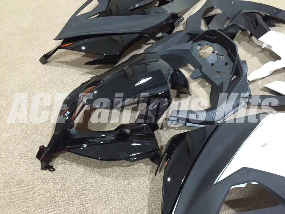 ABS обтекатель комплект для Kawasaki Ninja300 EX300 300R 2013, 13, 14, 15, 16, 17, Обтекатели литья под давлением черного и белого цвета
