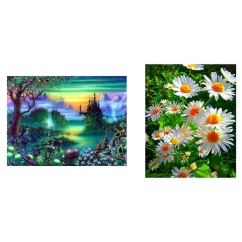 

Square Diamond Diamond Painting Flower & 5D DIY Full Drill Square Diamond Painting Novelty Forest Cross Stitch 40 x 30cm