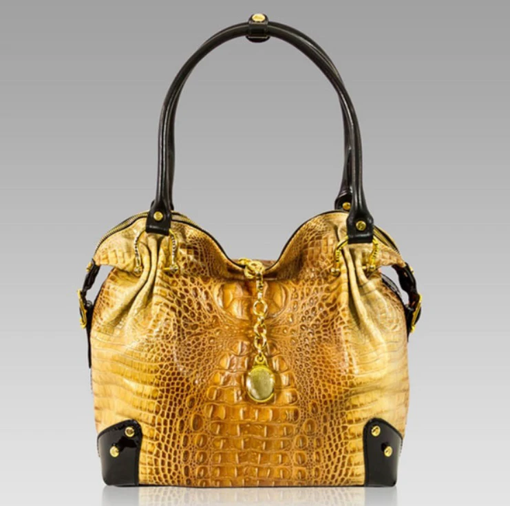 

ALLIGATOR EMBOSSED GENUINE LEATHER PURSE TOTE SATCHEL SHOULDER WOMEN BAG TOP HANDLE WHOLESALE